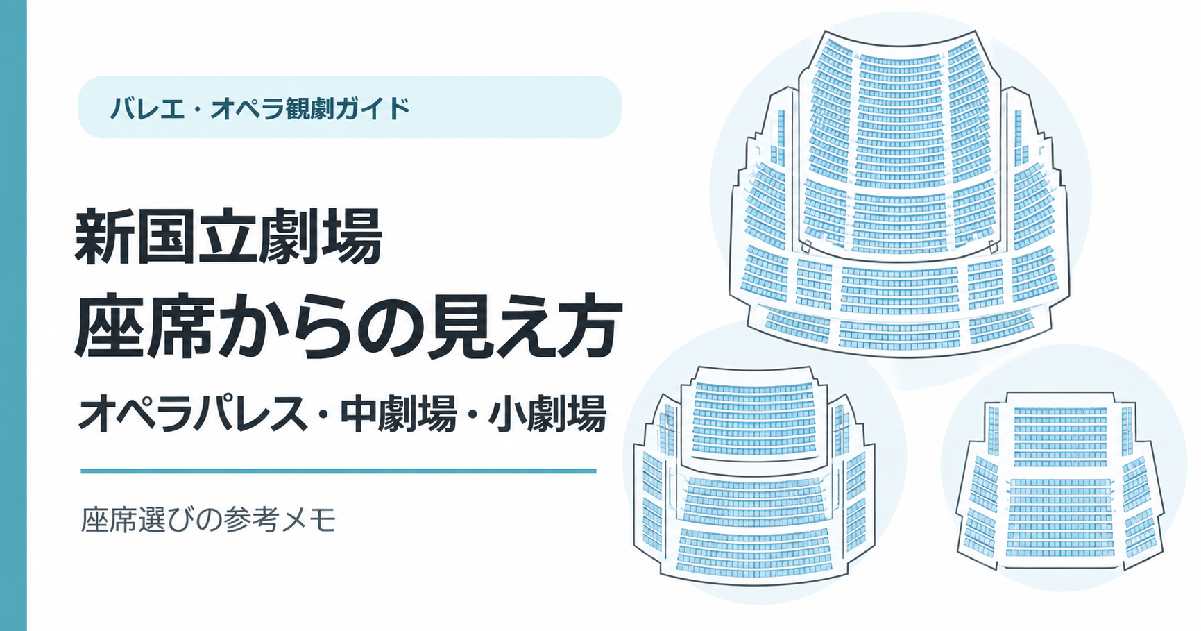 新国立劇場のオペラパレス・中劇場・小劇場 座席からの見え方
