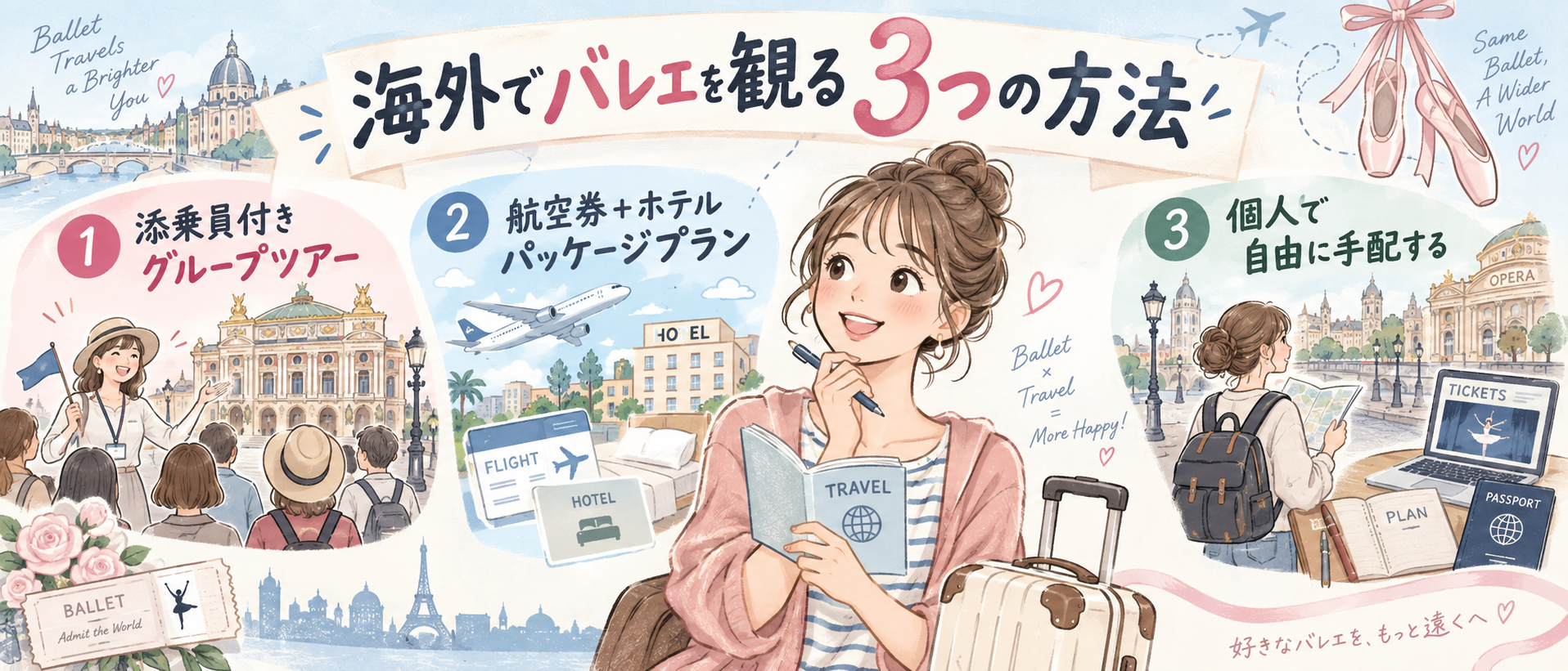 海外でバレエを観る3つの方法